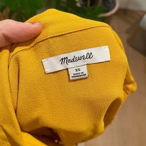 Madewell Central Drapey mustard shirt XS, worn once